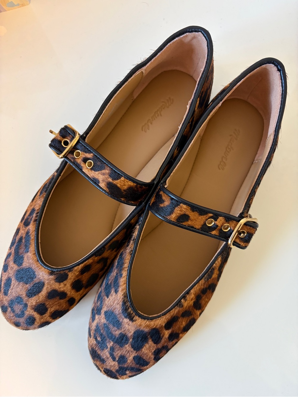 Madewell Leopard Print Flats with Buckle - Picture 2 of 4